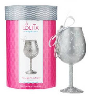 Platinum Snowflake – Lolita Mini Wine Glass Ornament