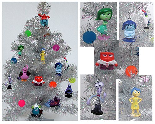Disney Pixar INSIDE OUT 18 Piece Christmas Ornament Set Featuring, Riley, Sadness, Anger, Fear, Bing Bong, Disgust and Other Figures, Includes 6 Memory Balls, Ornaments Average 1/2 to 2.5 inches Tall