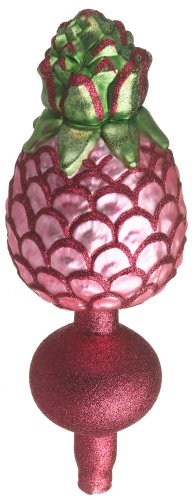 Ornaments To Remember Tantalizing Topper (Pink Pineapple) Hand-Blown Glass Ornament