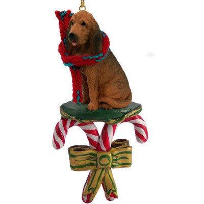 Bloodhound Dog Candy Cane Christmas Holiday Ornament