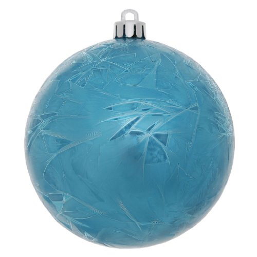 Vickerman 343593 – 2.75″ Turquoise Crackle Ball Christmas Tree Ornament (12 pack) (N140712DV)