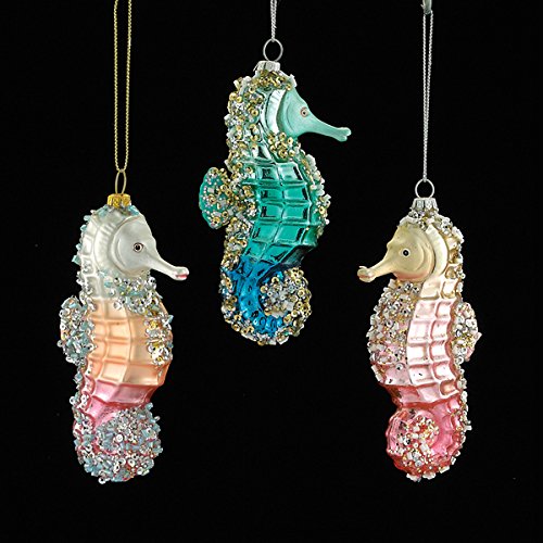 Kurt Adler Noble Gems Glass Seahorse Ornament