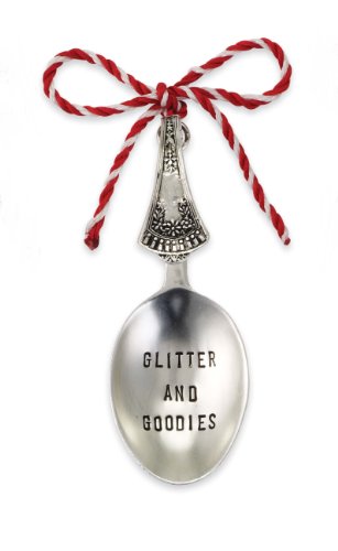 Mud Pie Holiday Christmas Circa Stamped Spoon Ornament “Glitter and Goodies” 467B002G