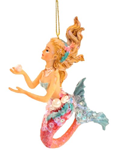 December Diamonds Embellished Mermaid Holding a Pearl Christmas Ornament