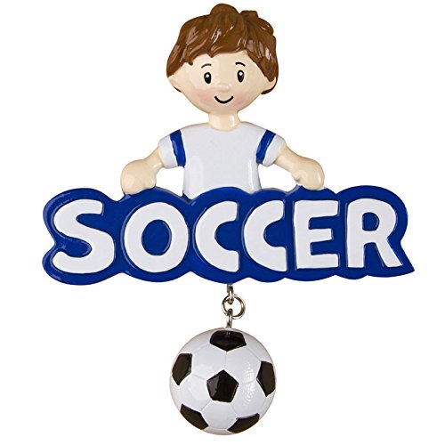 Soccer Boy Personalized Christmas Tree Ornament