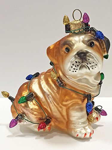 Ornaments to Remember: BULLDOG PUPPY (Christmas Lights) Christmas Ornament