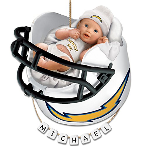 NFL San Diego Chargers Personalized Baby’s First Christmas Ornament by The Bradford Exchange