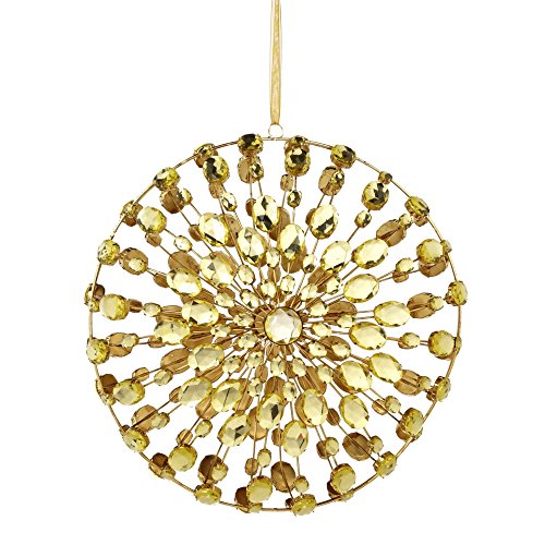 Sage & Co. XAO17307GD Jewel Medallion Clasp Ornament, 10-Inch