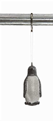 Silver Glitter Penguin Hanging Christmas Tree Ornament