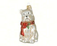 Holly Berry Westie Ornament