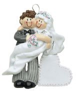 Bride and Groom Personalized Christmas Tree Ornament