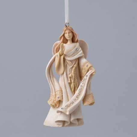 Enesco Foundations Nativity Angel Ornament 4.13 IN