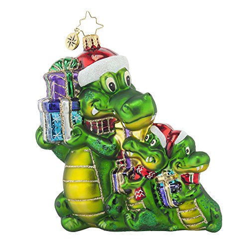 Christopher Radko Gifted Gator Christmas Ornament