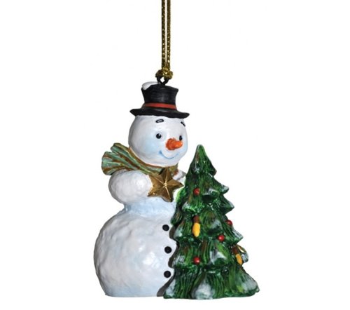 3″ Snowfall Valley Finishing Touch Festive Snowman with Star Christmas Ornament