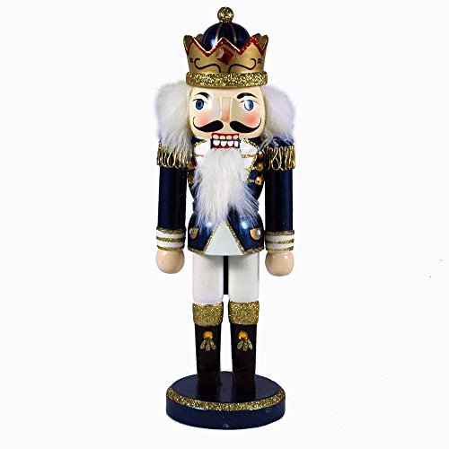 Blue and White Handcrafted Nutcracker King Figurine