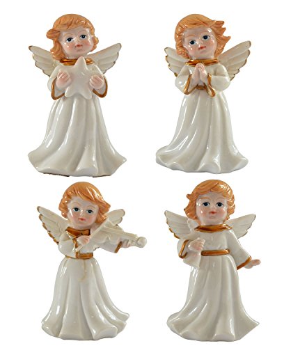 Gift Garden Angel Figurine – Collection Holy Figurine Religious Decoration 1set(4pcs) 3.3inch