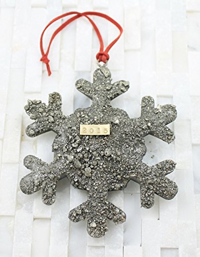 2015 christmas ornament- Snowflake- crushed pyrite
