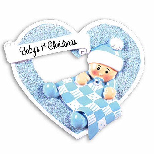 Baby Boy First Christmas Personalized Christmas Ornament