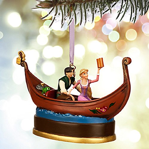 Disney Tangled Rapunzel Flynn Rider and Pascal in Gondola Sketchbook Ornament