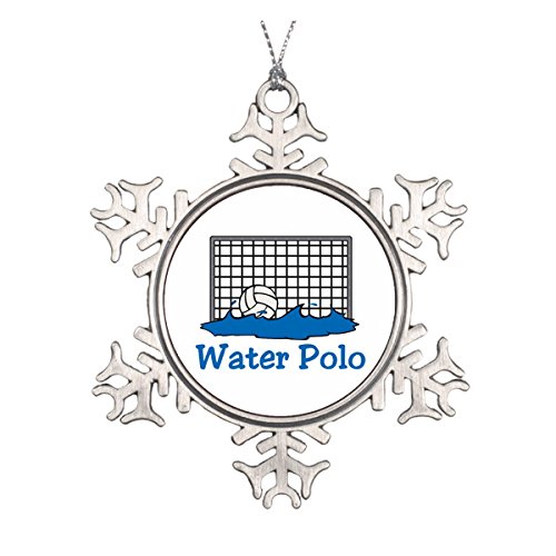Water Polo Double-Sided Ceramic Round Christmas Ornament