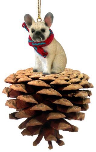 Conversation Concepts French Bulldog Fawn Pinecone Pet Ornament by Conversation Concepts
