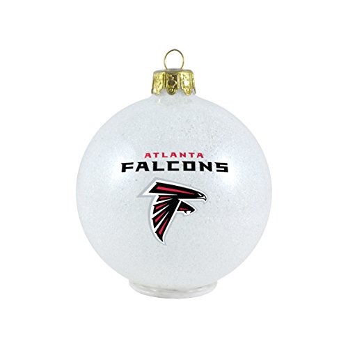 NFL Atlanta Falcons LED Color Changing Ball Ornament, 2.625″, White