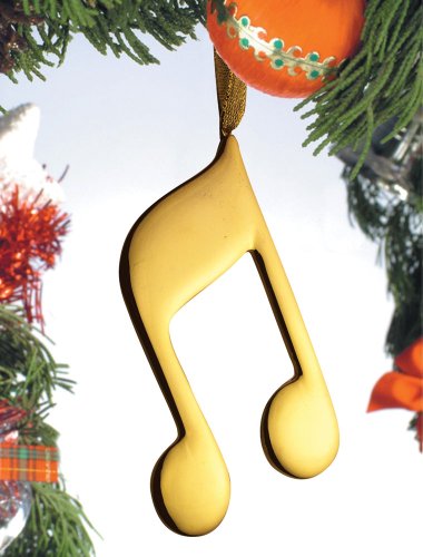 Music Treasures Co. Double 8Th Note Metal Christmas Ornament