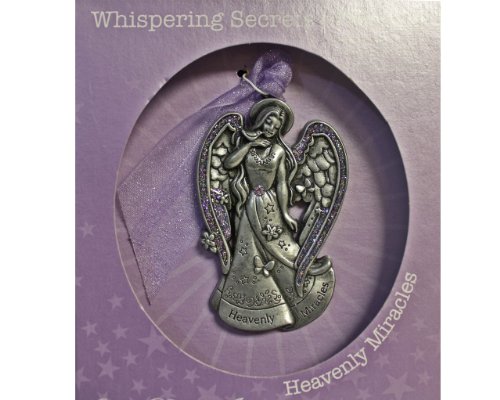 Whispering Secrets of Angels “Heavenly Miracles” Pewter Ornament with Swarovski Crystals