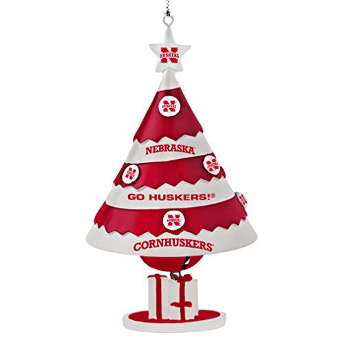 NCAA Nebraska Cornhuskers Tree Bell Ornament, Red, 5″
