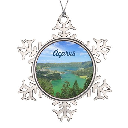 Sete Cidades – Azores Snowflake Pewter Christmas Ornament