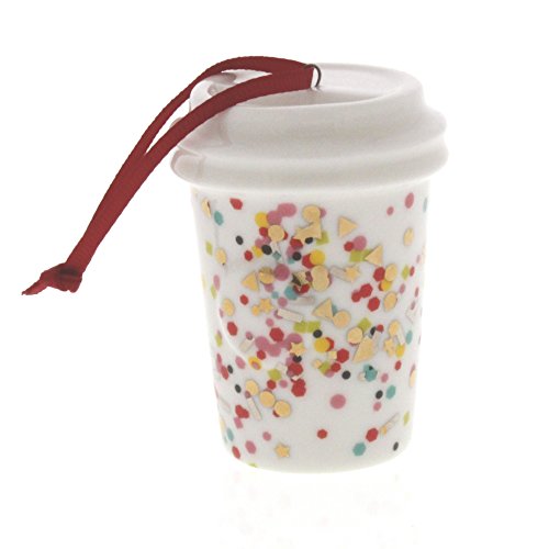 Starbucks 2015 Holiday Confetti Cup Ceramic Ornament 011051442