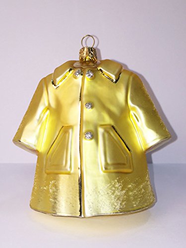 Ornaments To Remember Raincoat (Yellow) Hand-Blown Glass Ornament