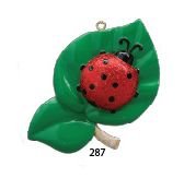 2302 Ladybug Hand Personalized Christmas Ornament