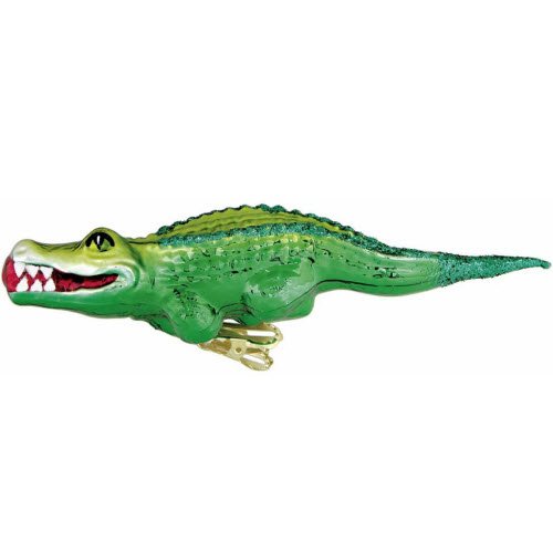 Inge Glas Alligator Clip-On Ornament “Better Watch Out” 1-836-01