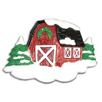 Barn Personalized Christmas Ornaments