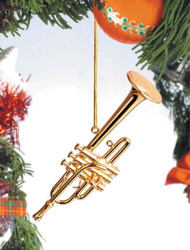 Music Treasures Co. Gold Brass Bb Trumpet Ornament