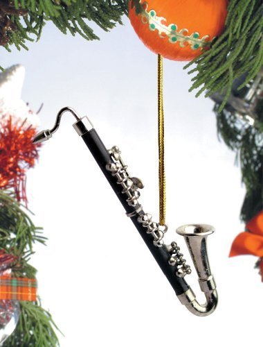Music Treasures Co. Black Bass Clarinet Christmas Ornament by Music Treasures Co.