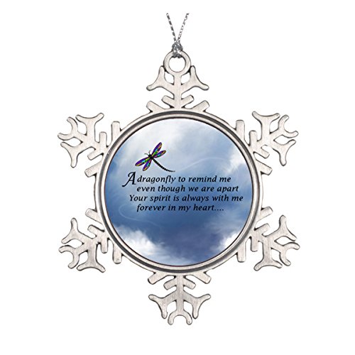 Dragonfly Memorial Poem Double-Sided Ceramic Round Christmas Ornament