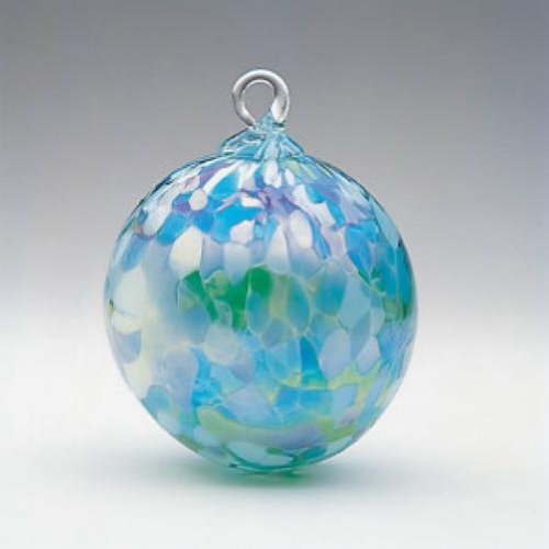 Glass Eye Studios Jade Mosaic Agate Glass Ornament