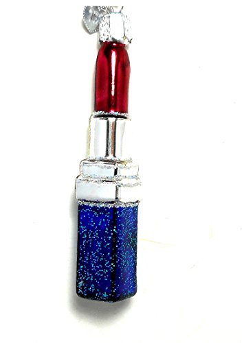 Old World Christmas Lipstick Choose Color (Burgundy Lipstick with Blue Case)