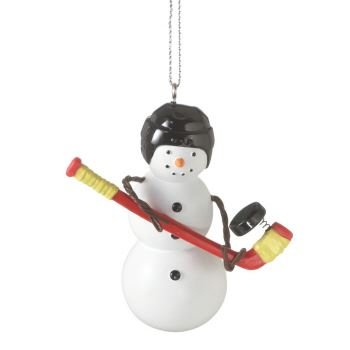 Snowman Hockey Player Christmas Ornament