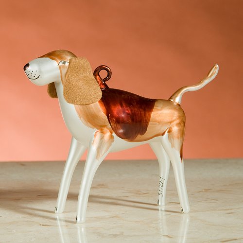 De Carlini Exclusive Limited Edition Hound of Baskervilles Italian Glass Christmas Ornament from the Sherlock Holmes Collection 2011