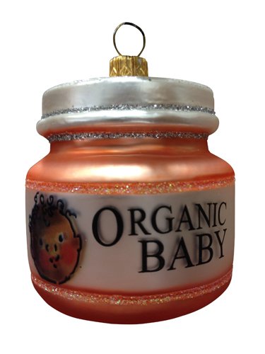 Ornaments to Remember: BABY FOOD JAR Christmas Ornament (Curly Hair)