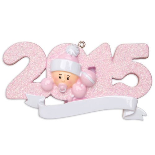 Baby Girl 1st First 2015 Personilized Tree Ornament