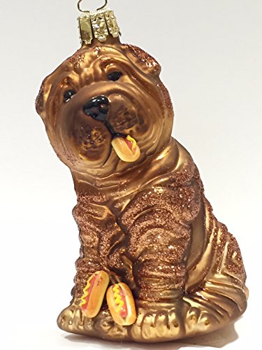 Ornaments to Remember: CHINESE SHAR-PEI PUPPY (Hot Dogs) Christmas Ornament