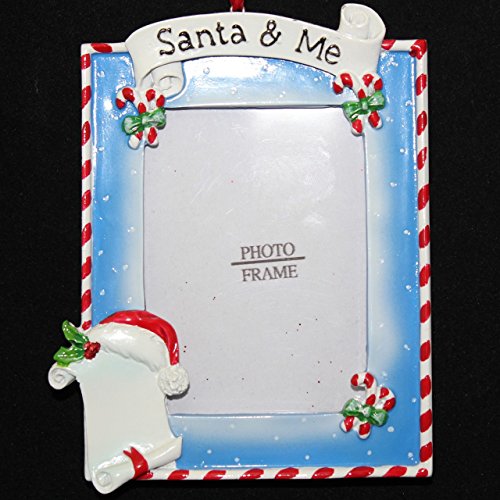 Santa and Me Photo Frame Personalized Christmas Tree Ornament