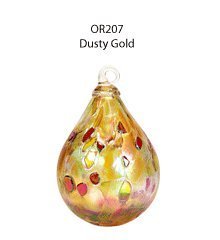 Glass Eye Studio Ornament Raindrop Dusty Gold