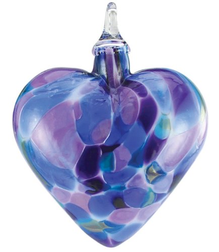 Glass Eye Violet Chip Heart Ornament