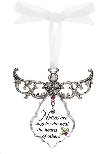 Nurses Are Angels Clear Gown Angel Christmas Tree Ornament – By Ganz