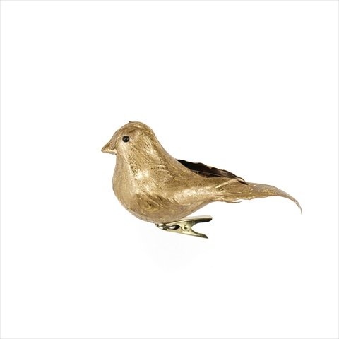 Sage & Co. Feather Birds Ornament, Gold